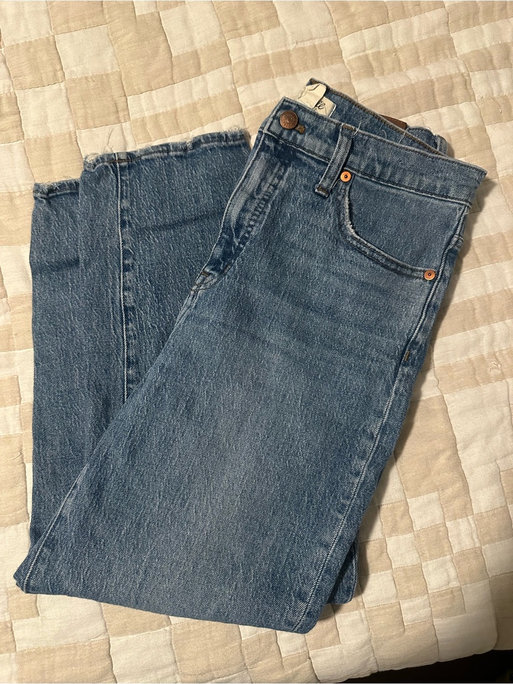 Madewell Mid-Blue Women's Straight-Leg Jeans